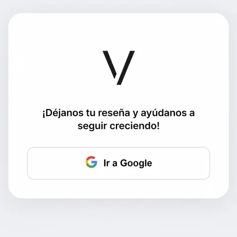 Pantalla que invita a dejar la reseña en Google